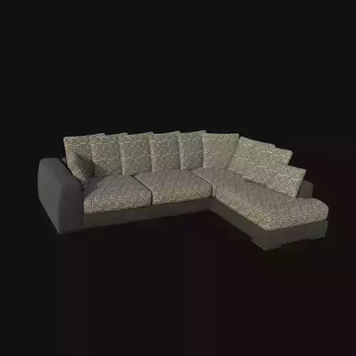 Corner sectional fabric nice pattern 3d model sofa 3d