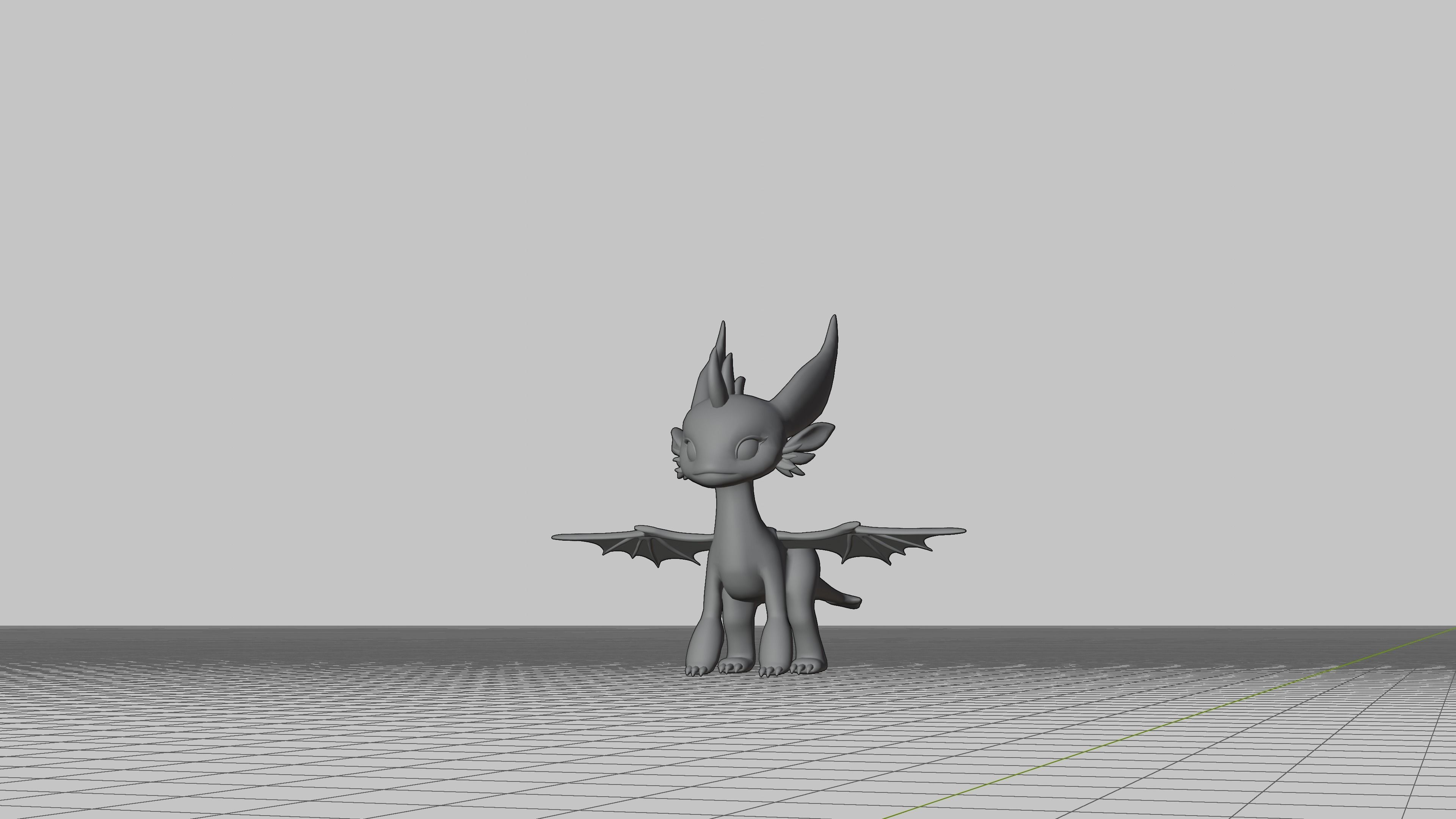 Baby Dragon Low-poly 3D model_1