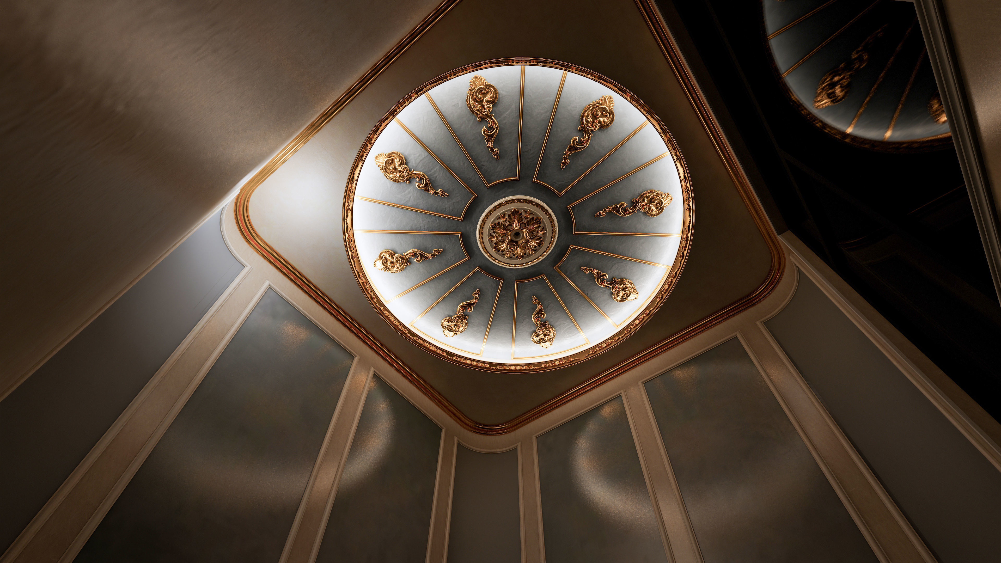 Classic carvings moldings and gypsum cornice 7 Low-poly 3D model_8