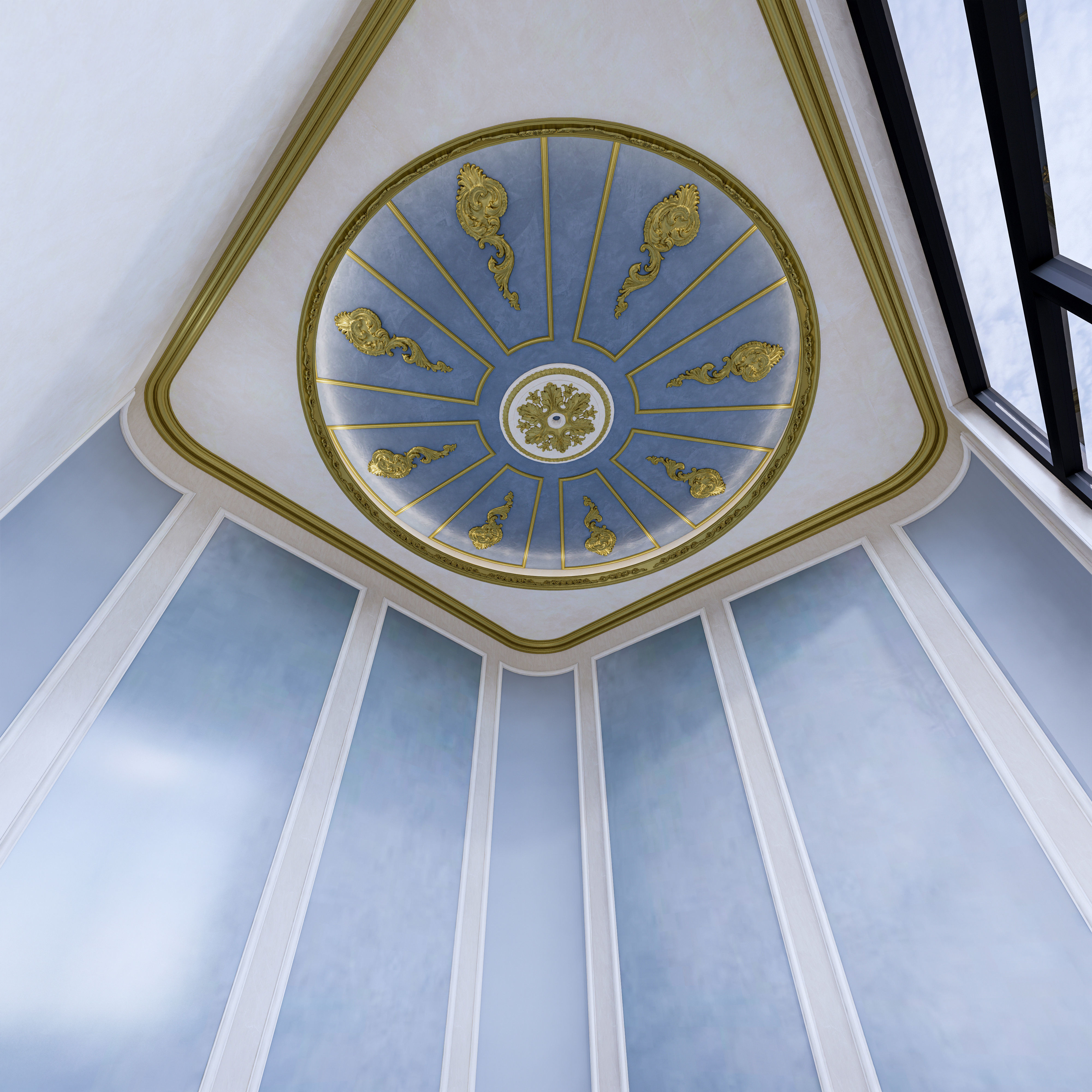 Classic carvings moldings and gypsum cornice 7 Low-poly 3D model_15