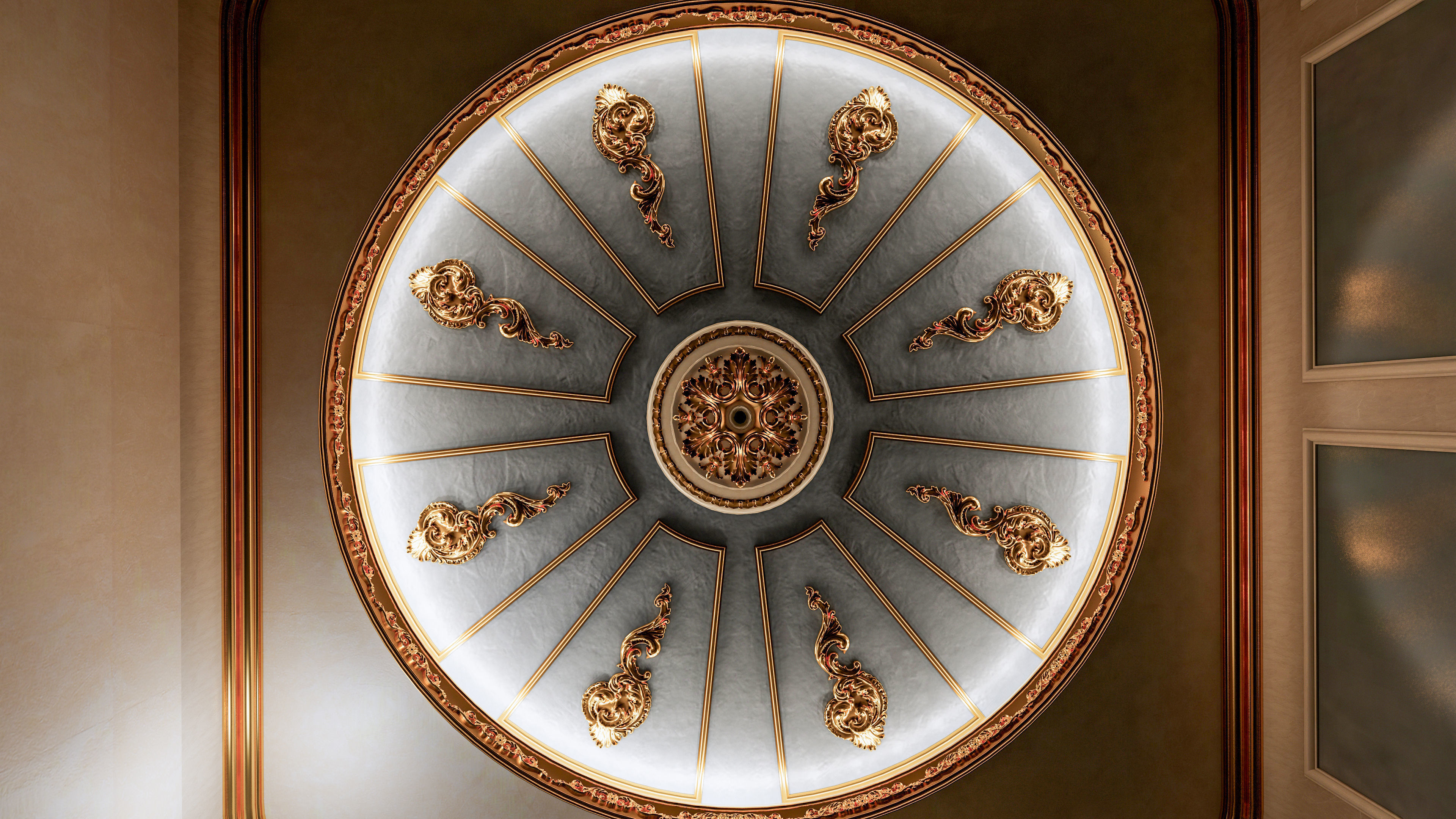 Classic carvings moldings and gypsum cornice 7 Low-poly 3D model_9