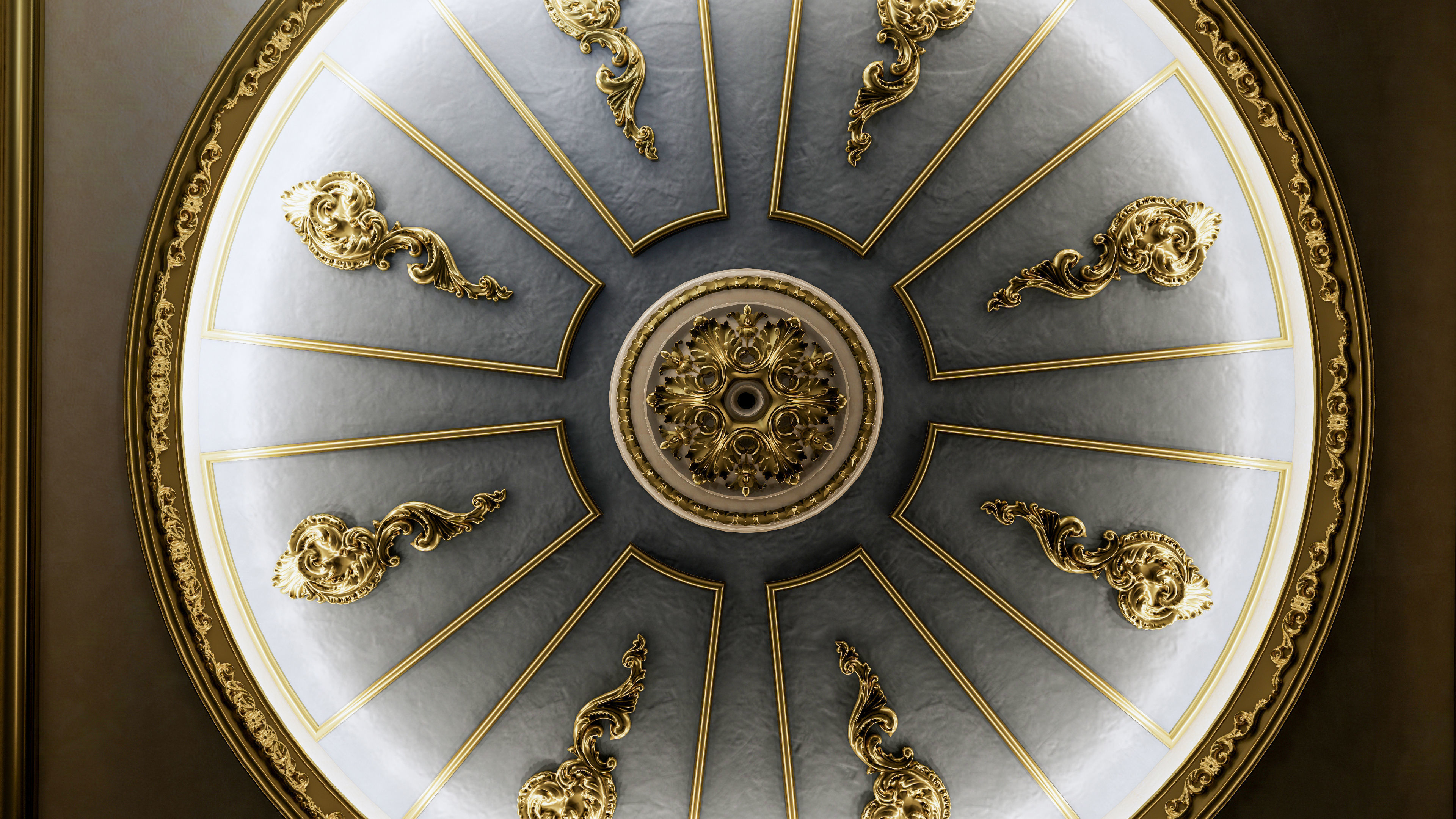 Classic carvings moldings and gypsum cornice 7 Low-poly 3D model_1