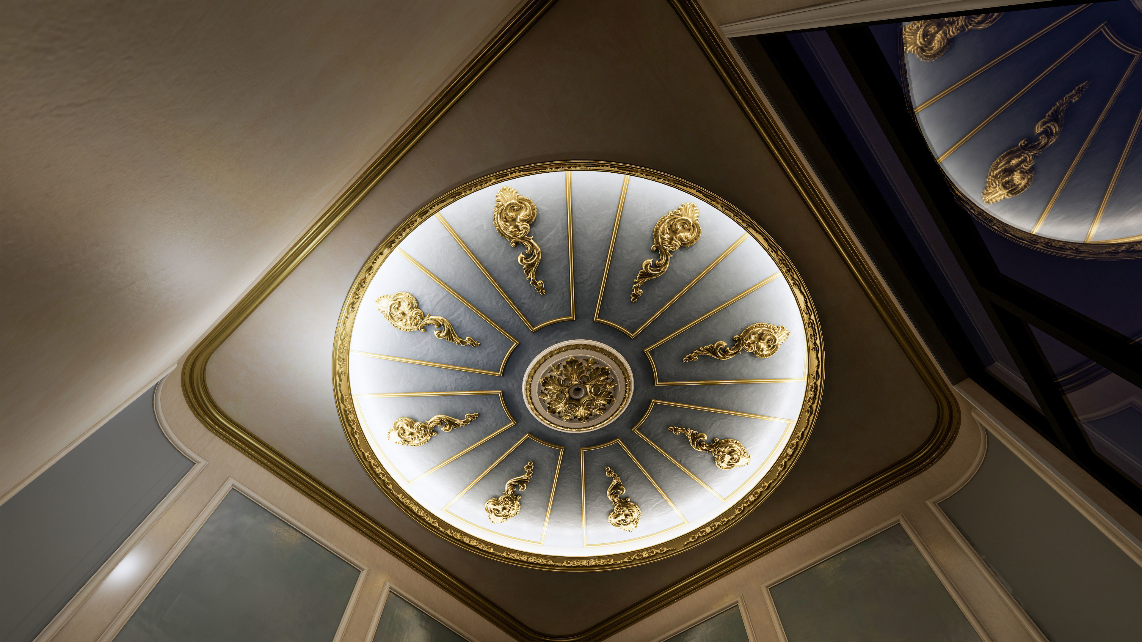 Classic carvings moldings and gypsum cornice 7 Low-poly 3D model_2