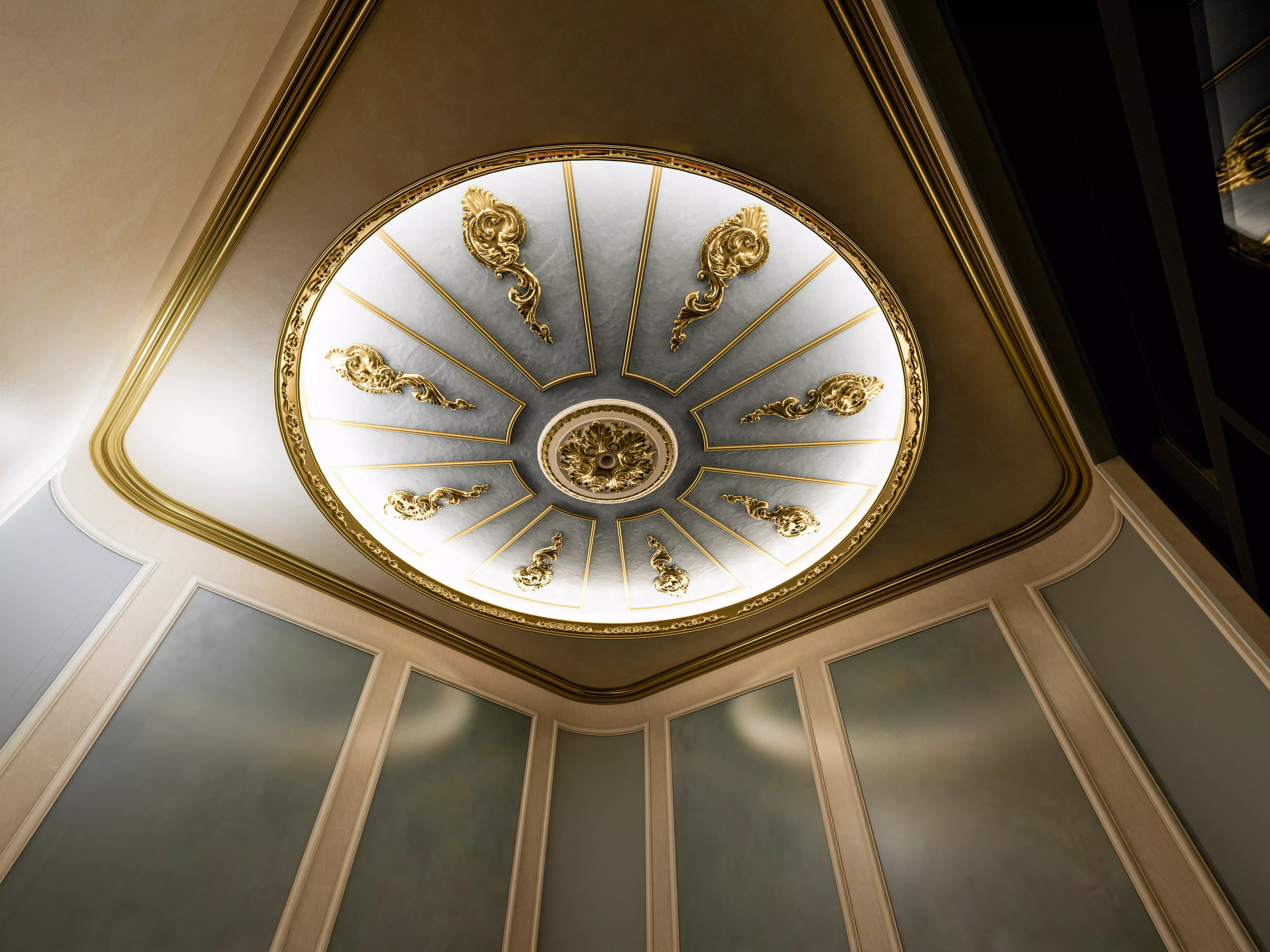 Classic carvings moldings and gypsum cornice 7 Low-poly 3D model_0