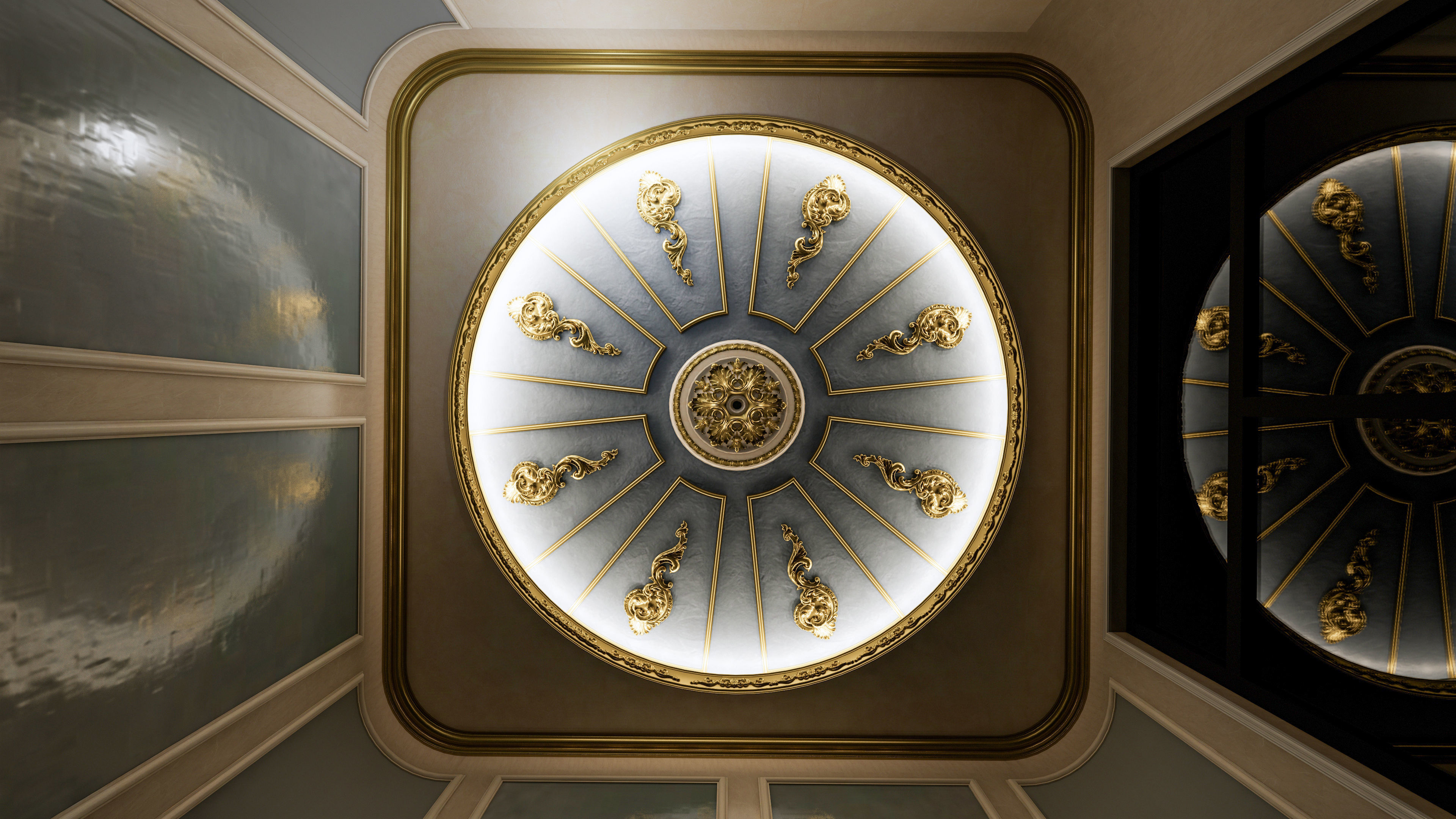 Classic carvings moldings and gypsum cornice 7 Low-poly 3D model_4