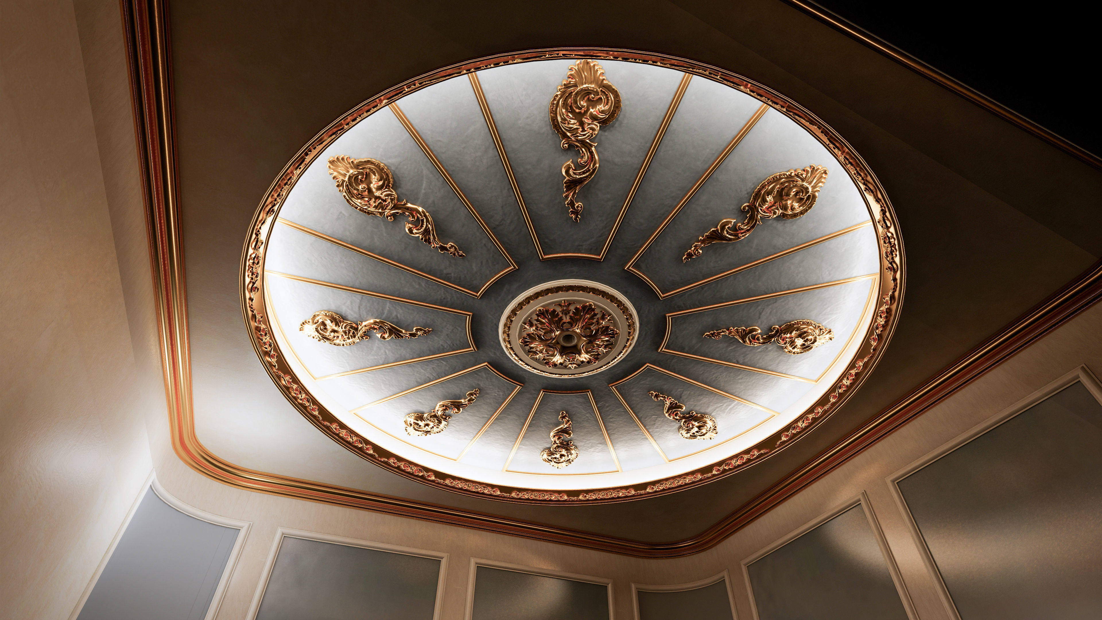 Classic carvings moldings and gypsum cornice 7 Low-poly 3D model_7