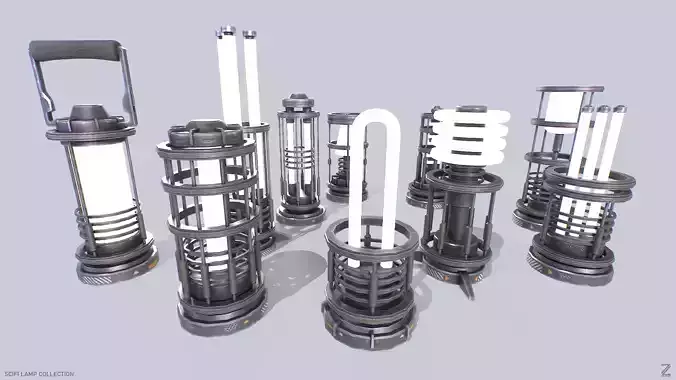 Sci fi lamp collection 