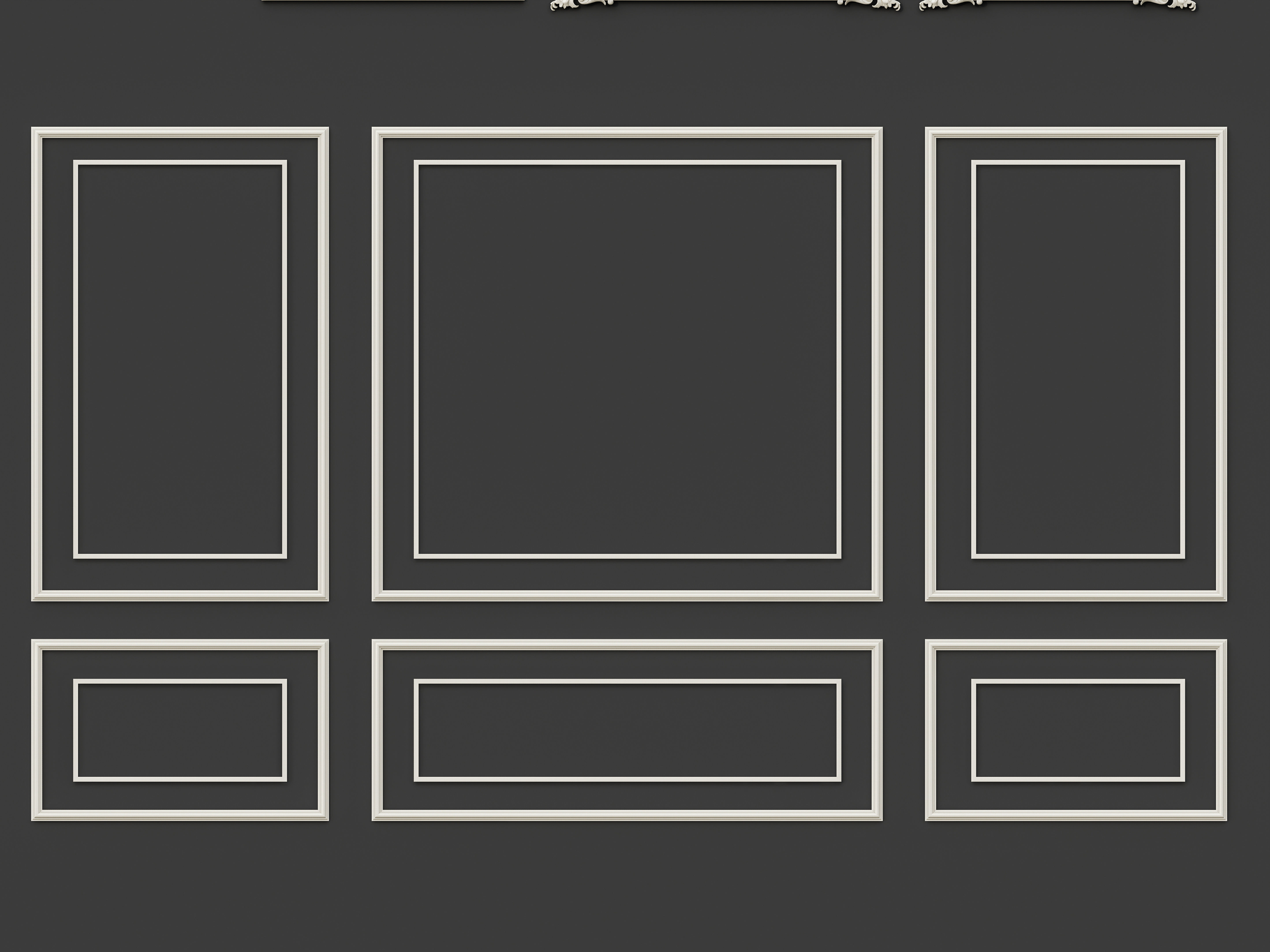 Classic Wall moldings and gypsum cornice 9 3D model_18