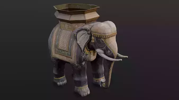 Professional Elephant Statue 3D Model