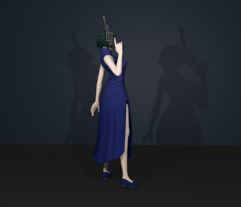 mai jjk 3D model animated rigged | CGTrader
