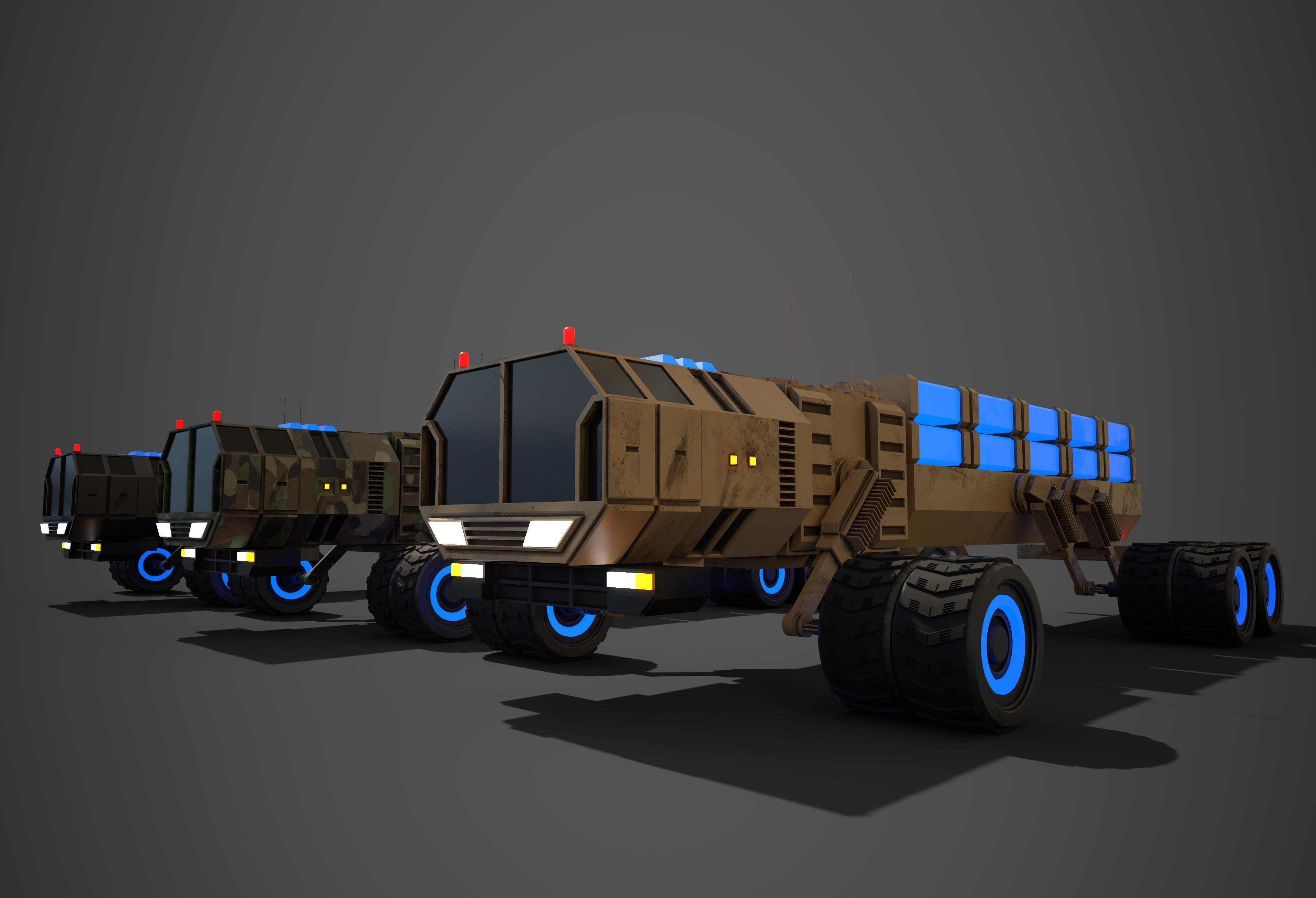 Rover Six Low-poly 3D model_8