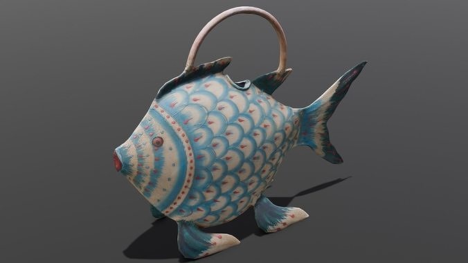 Professional 3D Fish Cup Model Low-poly 3D model