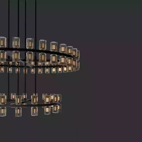 Restoration Hardware Arachon Led Round Two Tier Chandelier