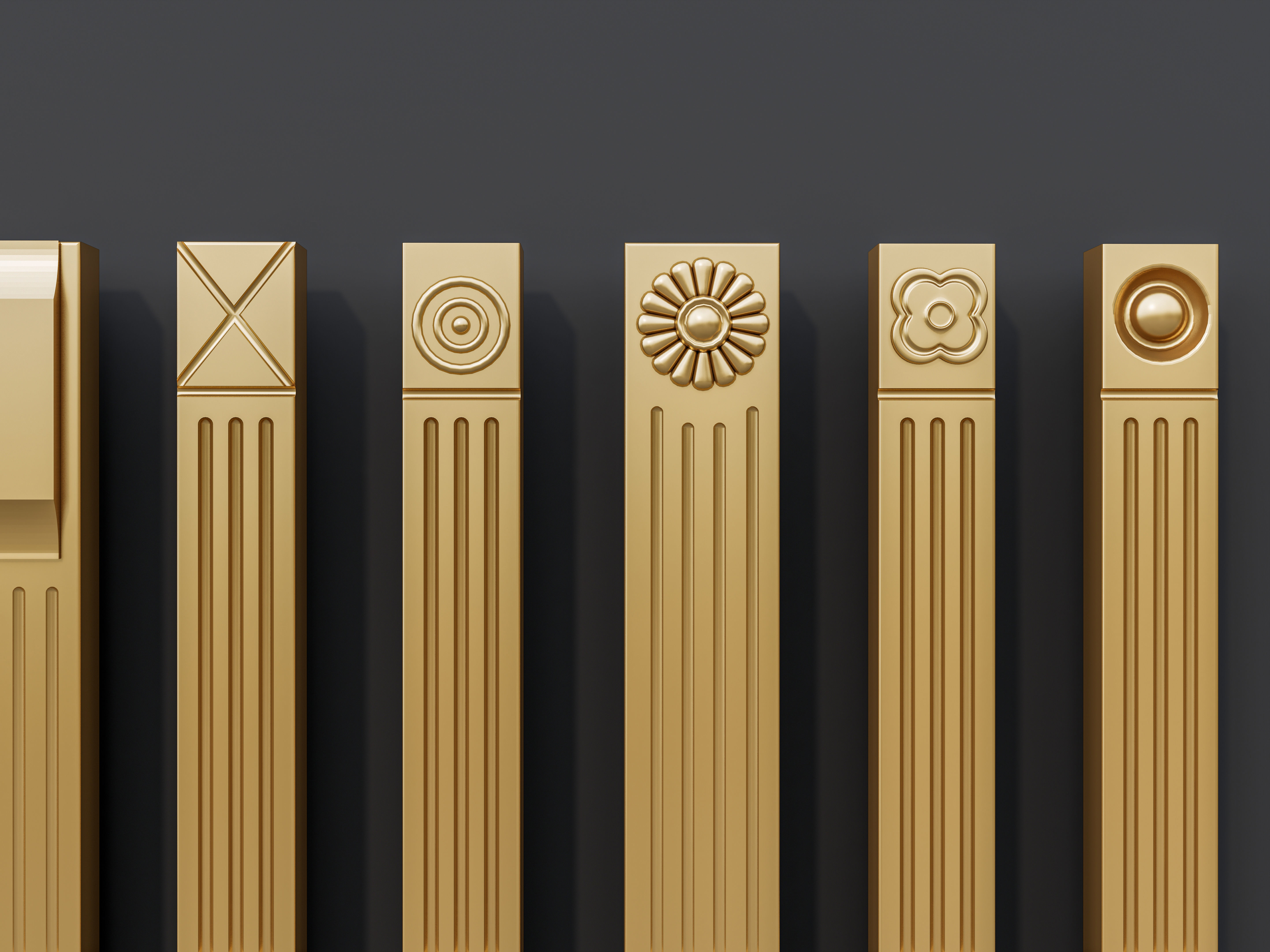 Classic columns carvings and gypsum cornice 15 3D model_4