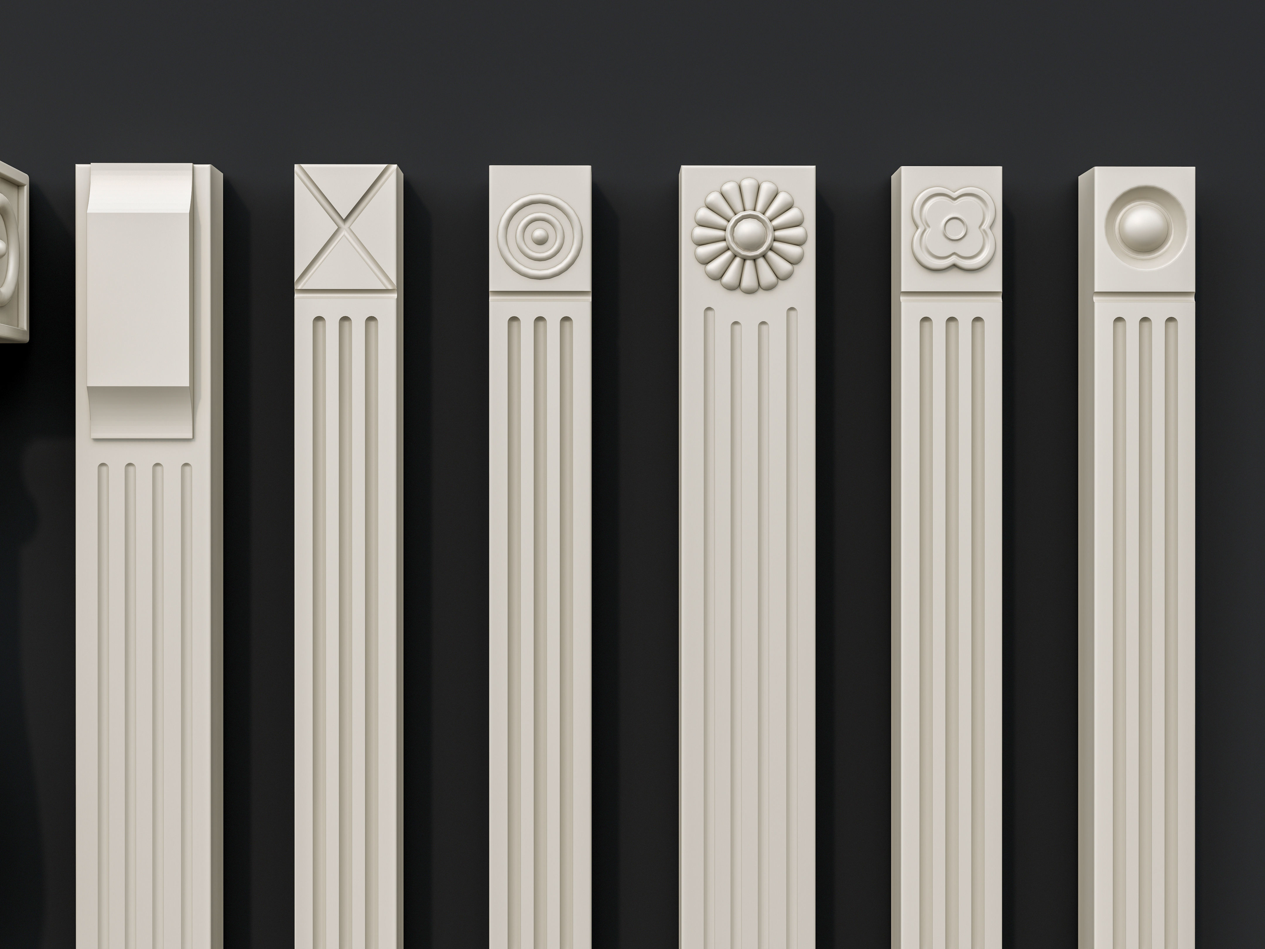 Classic columns carvings and gypsum cornice 15 3D model_18