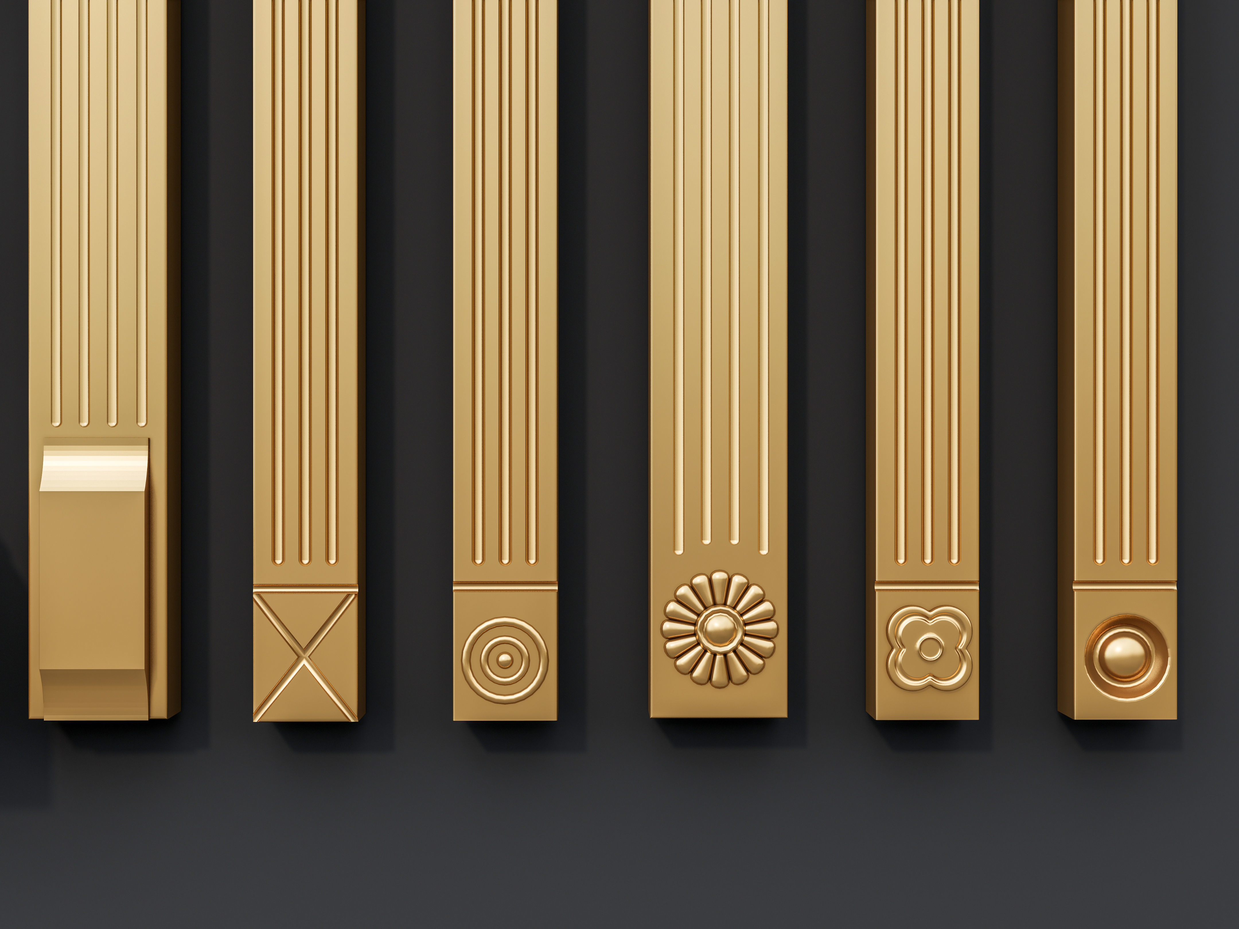 Classic columns carvings and gypsum cornice 15 3D model_11