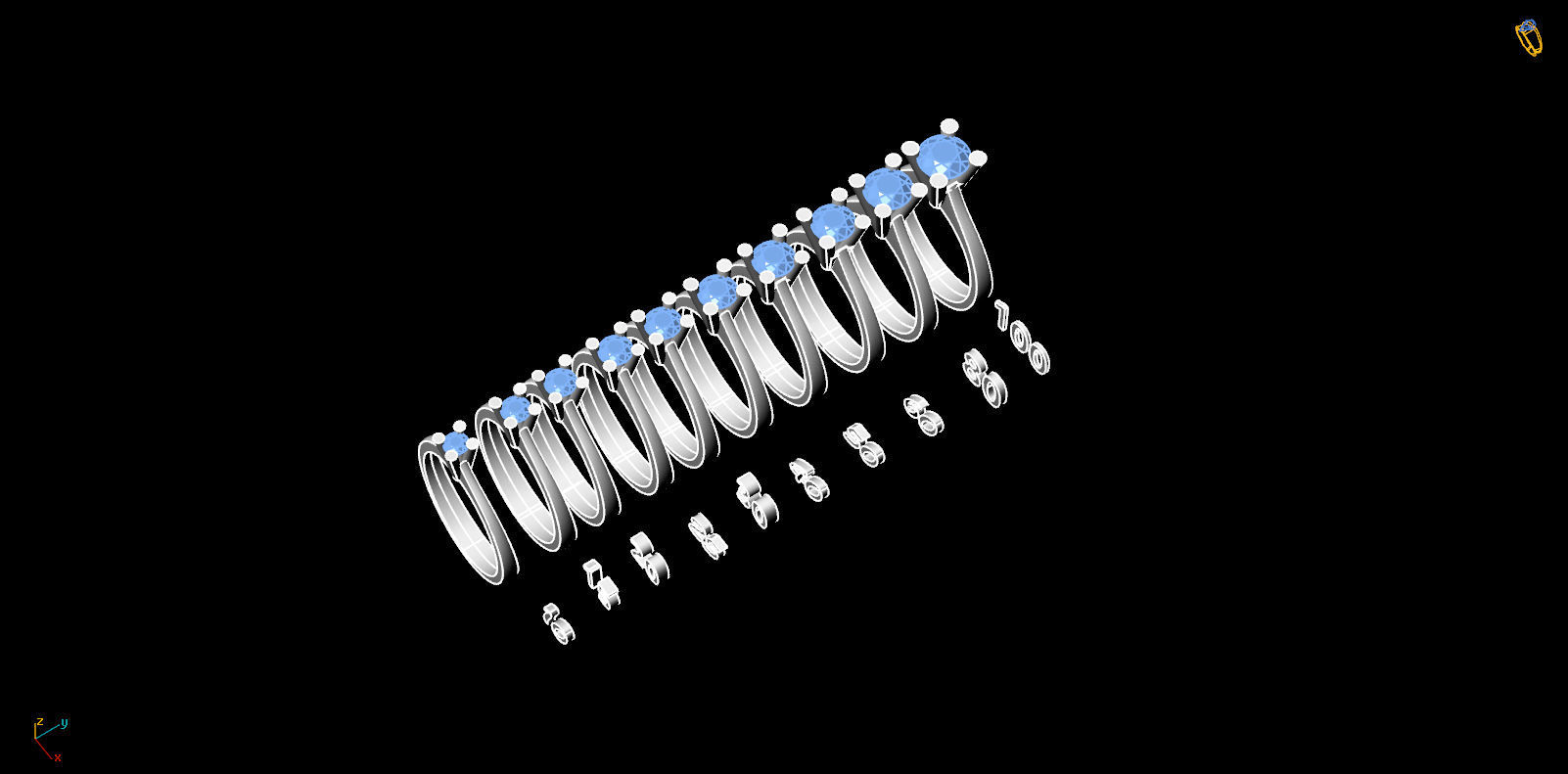 solitaire-tek tas 3D print model_1