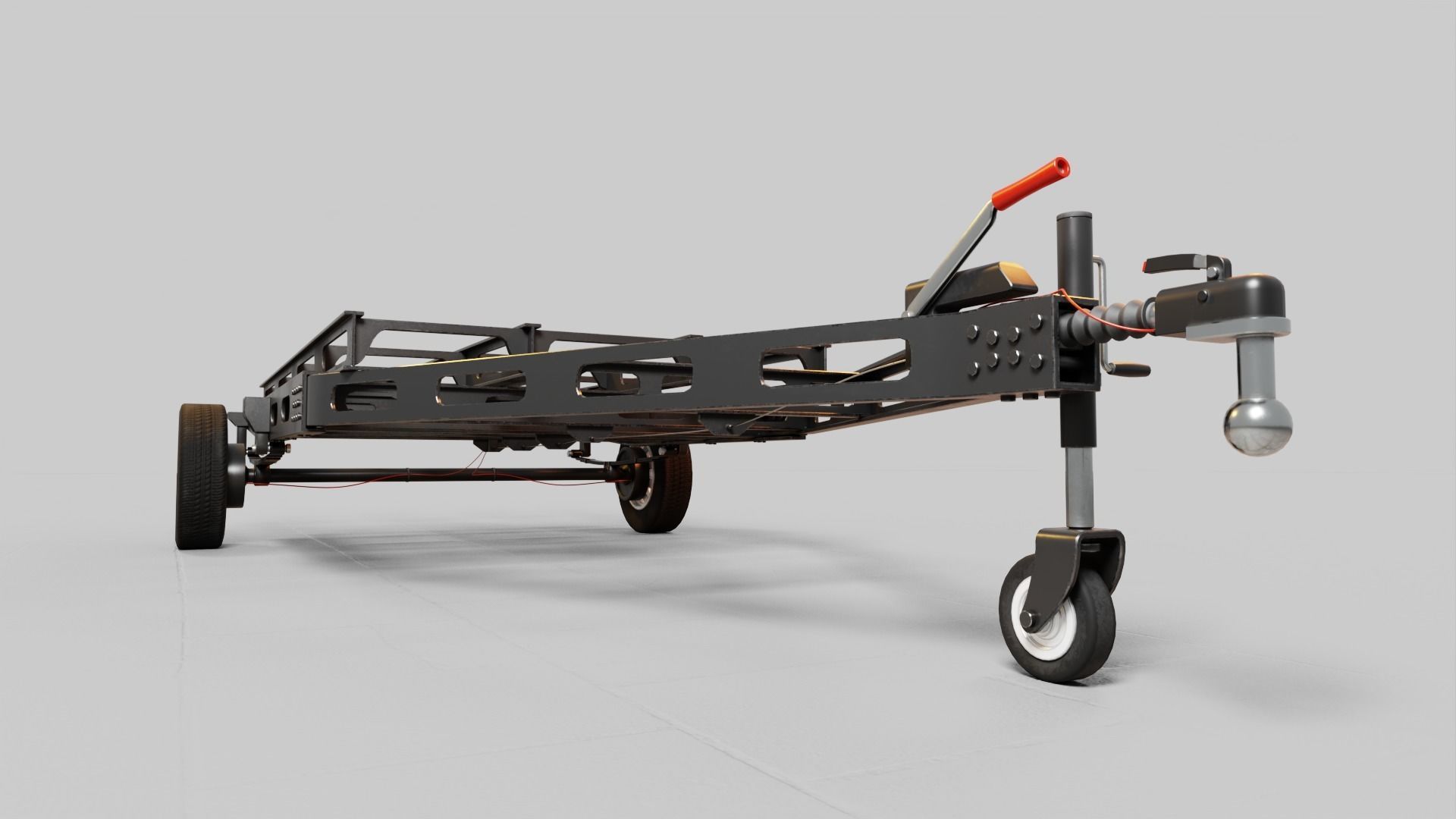 PBR-2 Towing the food truck Low-poly 3D model_12