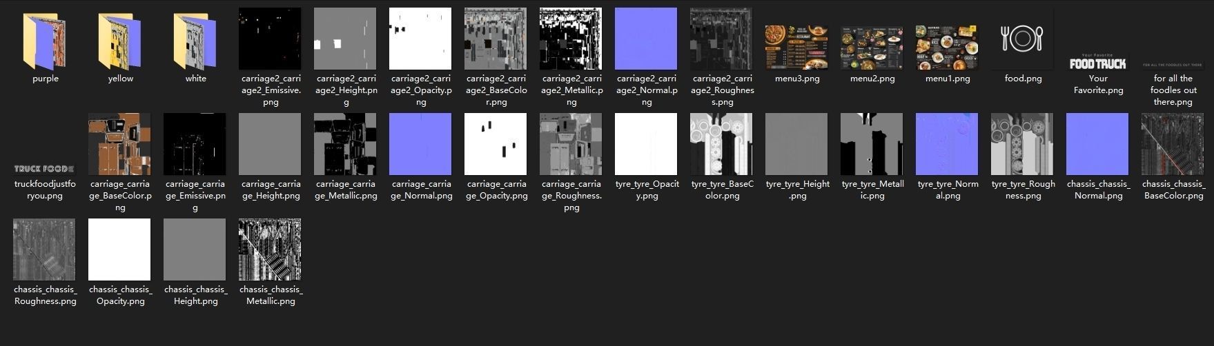 PBR-2 Towing the food truck Low-poly 3D model_34