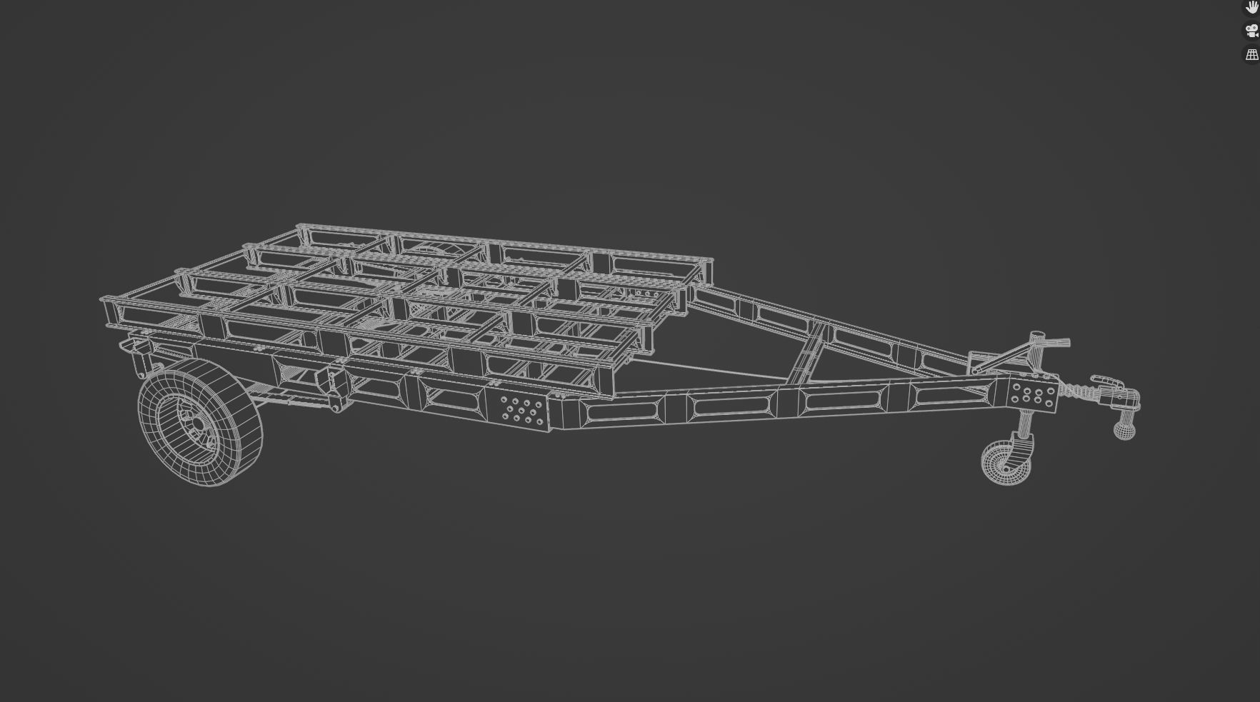 PBR-2 Towing the food truck Low-poly 3D model_32