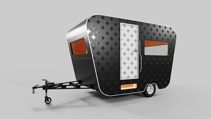PBR-2 Towing the food truck Low-poly 3D model 7