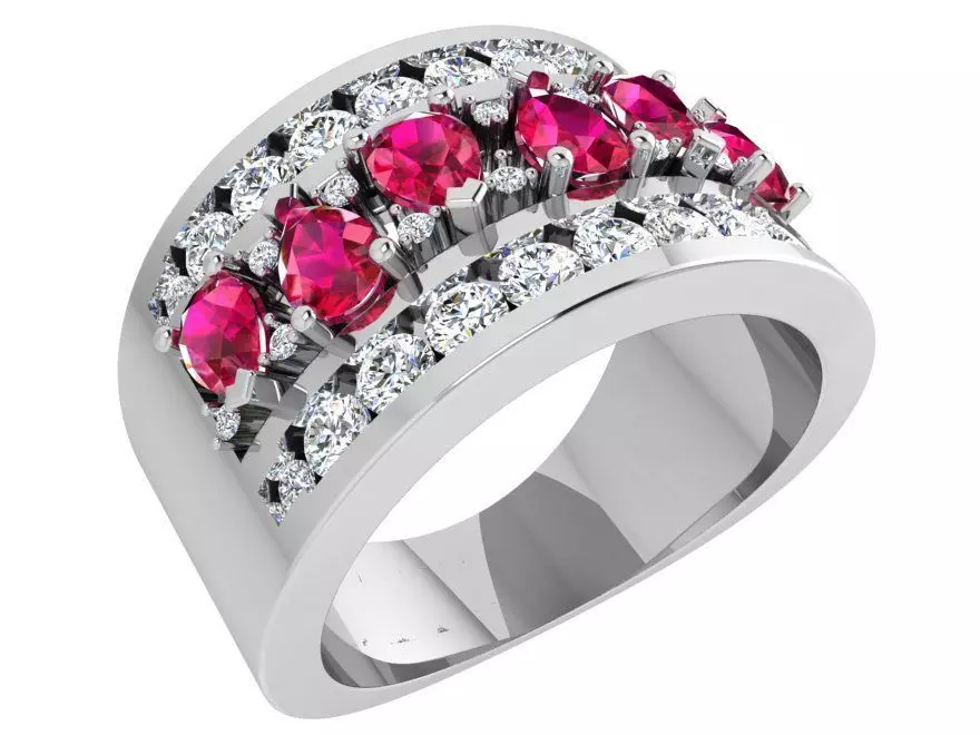 Channel Setting Band Ring 3503 3D print model