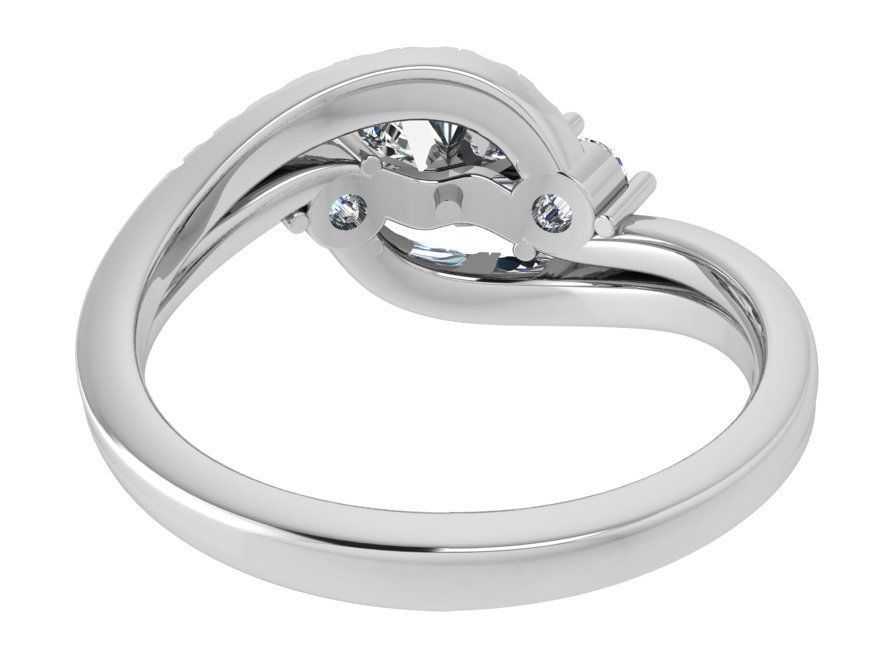 Marquise Peg Setting Diamond Ring 3509 3D print model_3