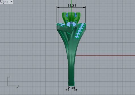 Marquise Peg Setting Diamond Ring 3509 3D print model_6