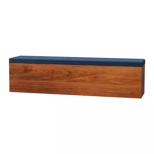 CATCH-ALL STORAGE BENCH LARGE FAUX MOHAIR