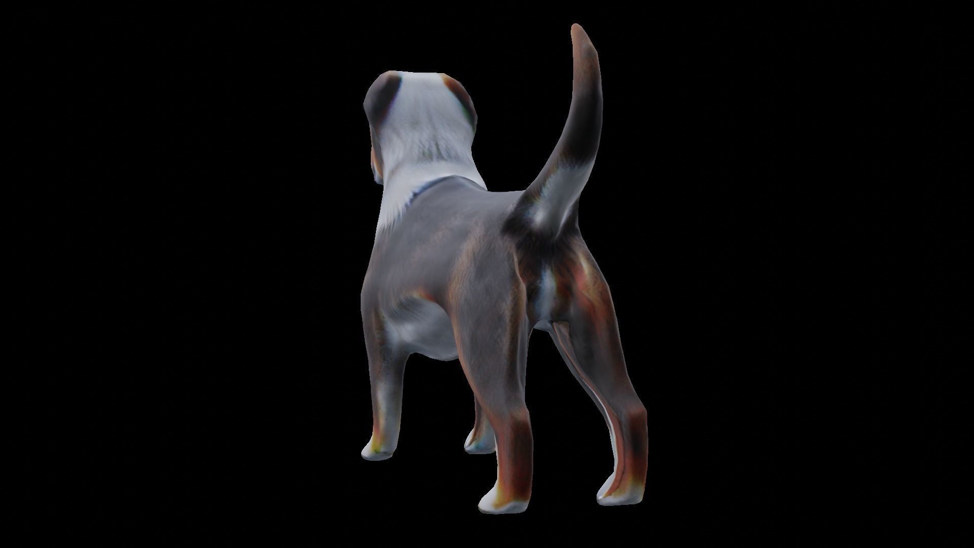 Low-poly dog Low-poly 3D model_6