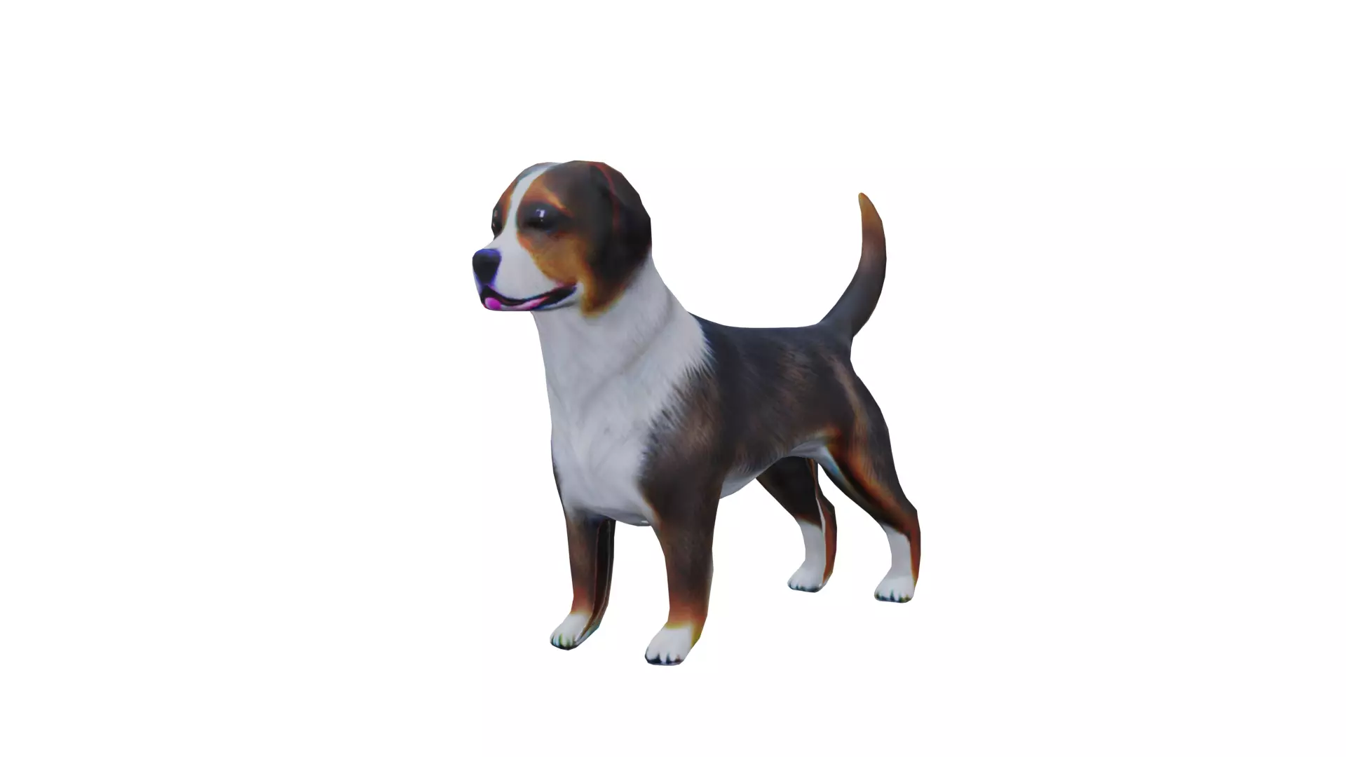 Low-poly dog Low-poly 3D model_0