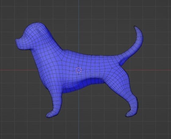 Low-poly dog Low-poly 3D model_12