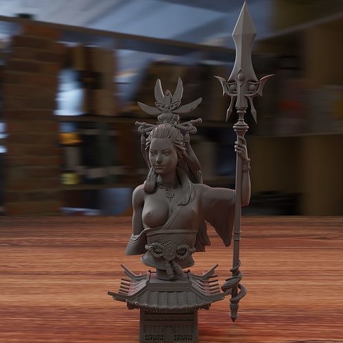 NSFW BUST Izanami - Japanese Goddess of Creation 3D print model