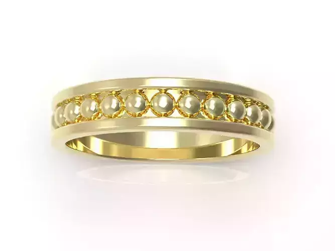 Simple gold diamond ring 004