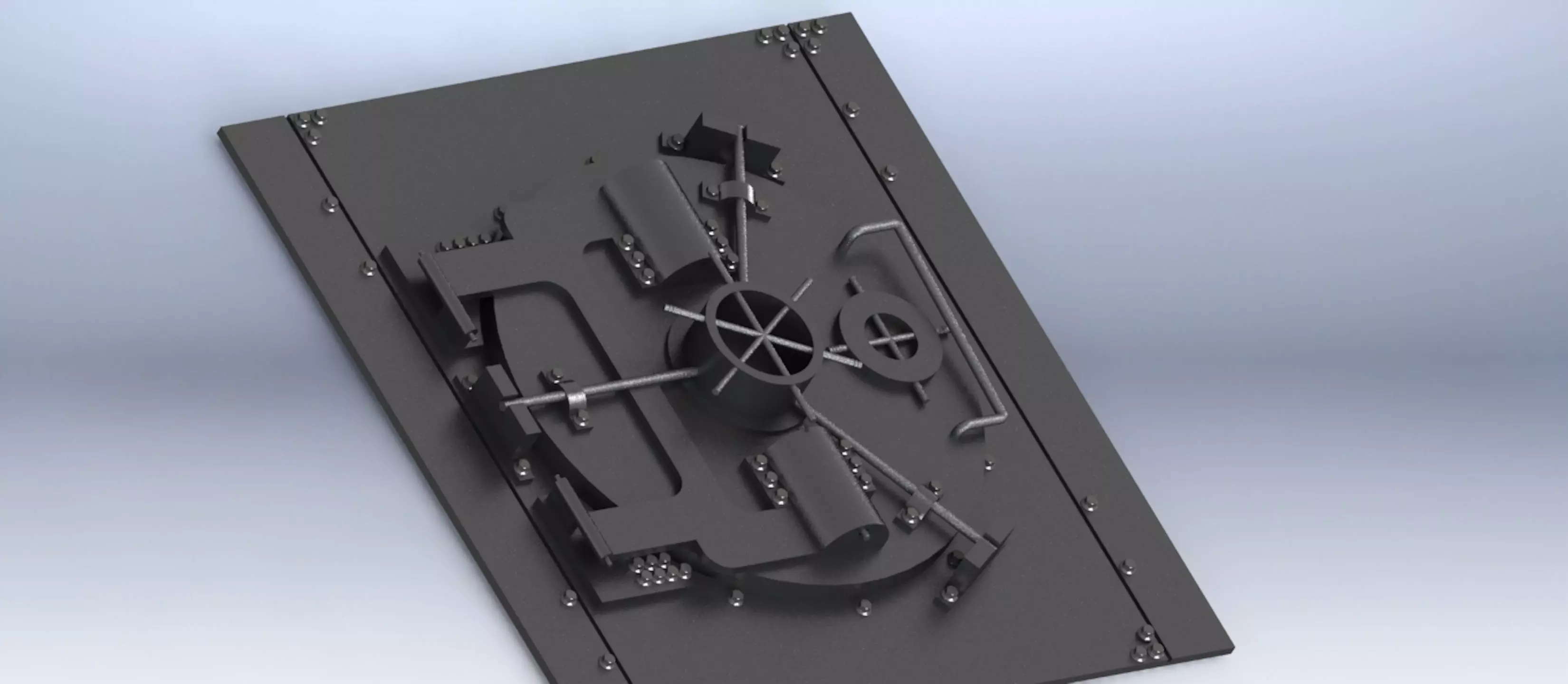 Bank Vault Low-poly 3D model_0