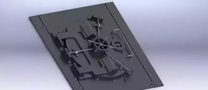 Bank Vault Low-poly 3D model