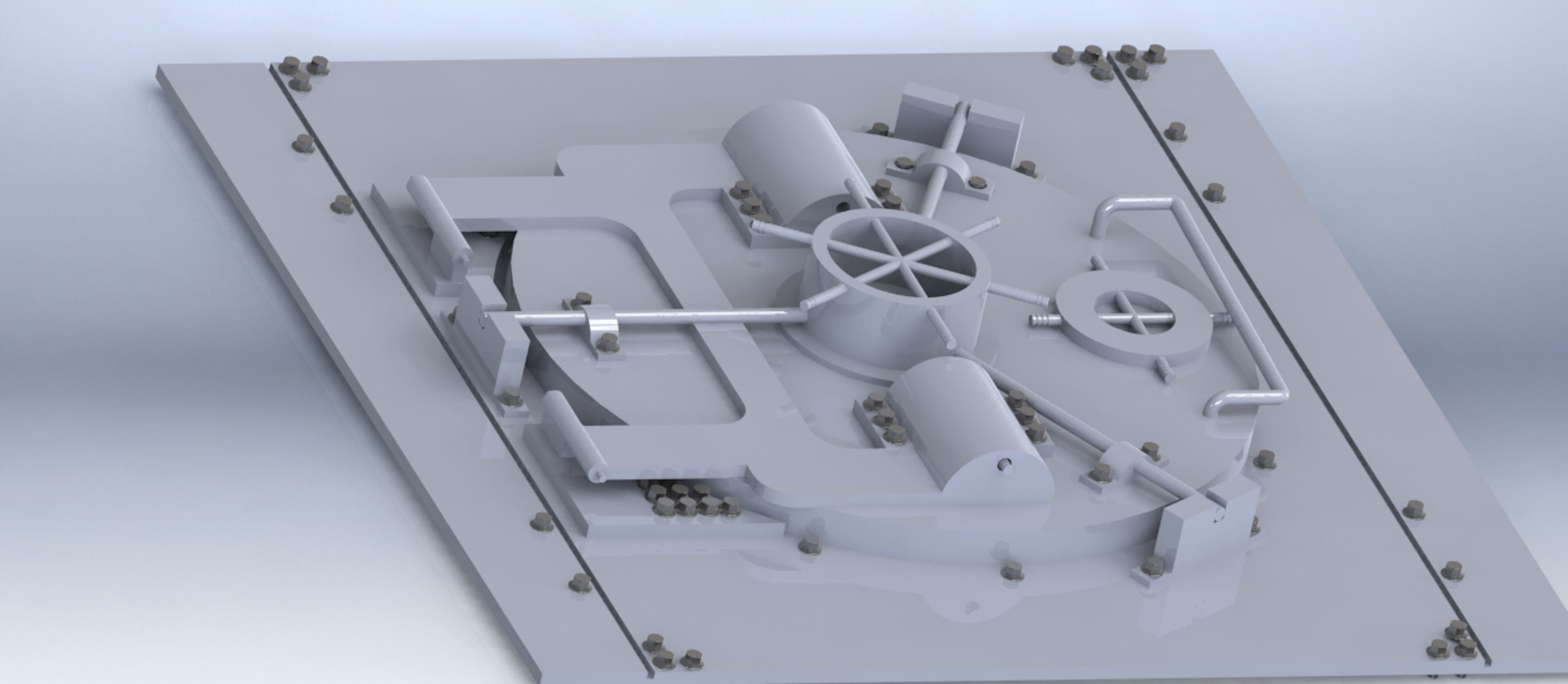 Bank Vault Low-poly 3D model_1