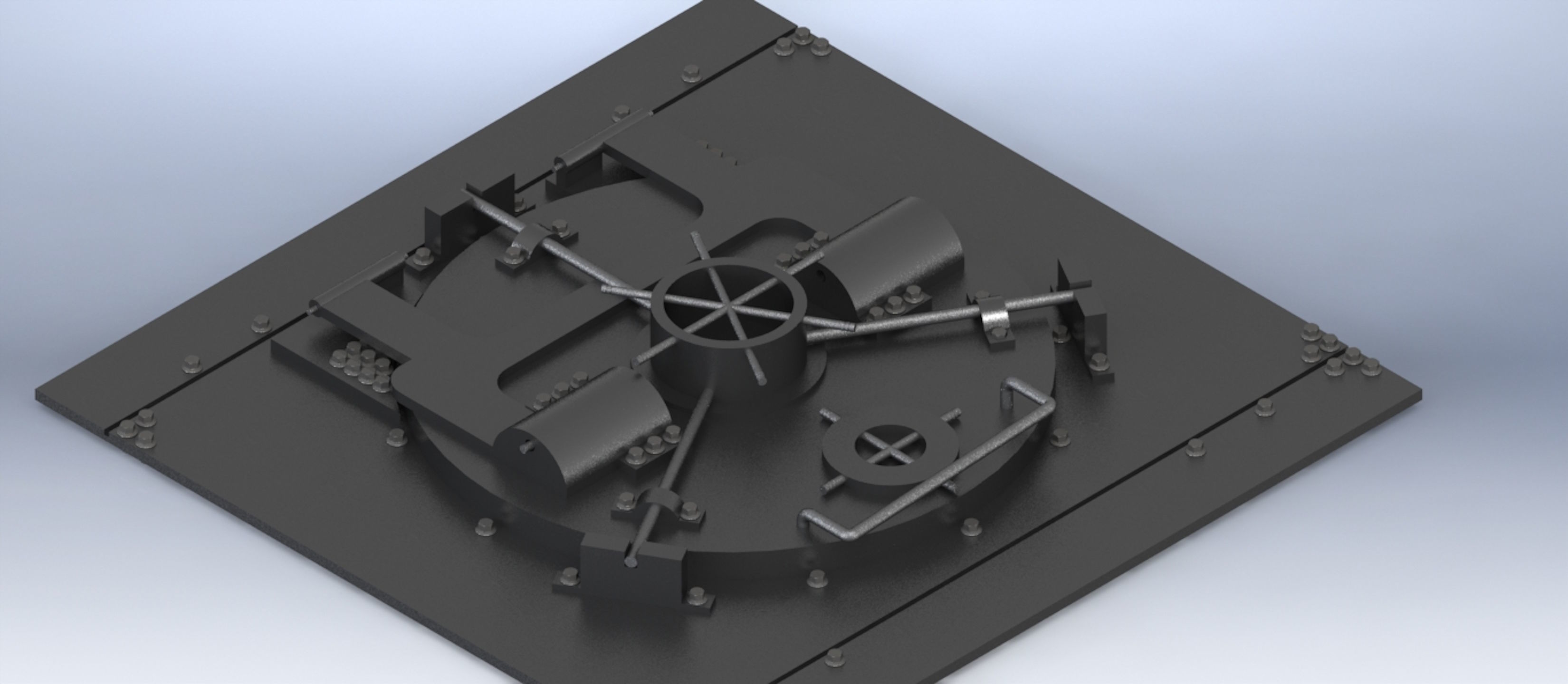 Bank Vault Low-poly 3D model_2