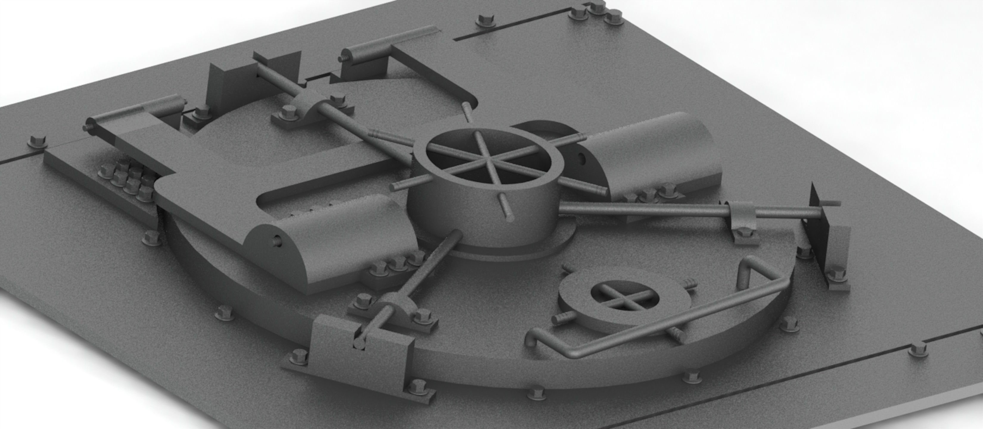 Bank Vault Low-poly 3D model_4