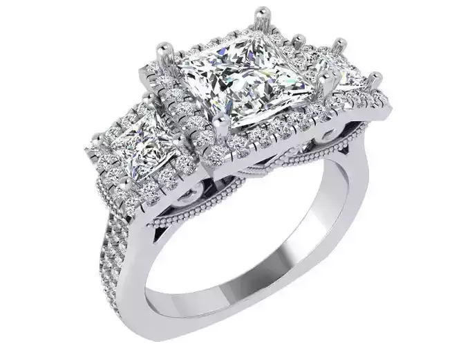 Square Halo Ring 3511