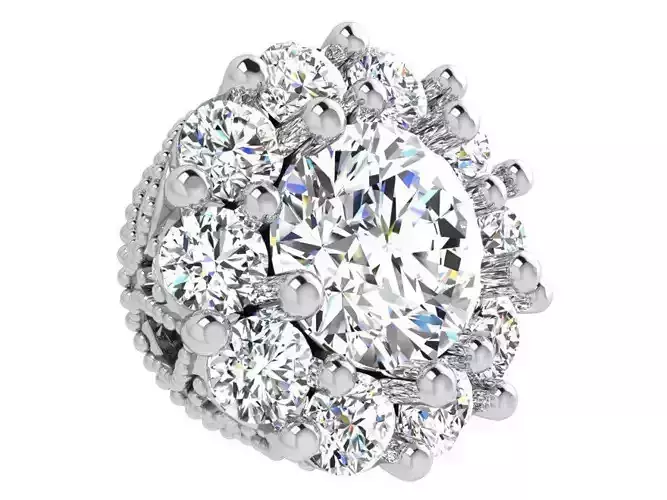 Round Halo Pendant 3512