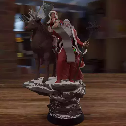 Santa and Mistress Claus - 3D printing Model 3D print model Santa and Mistress Claus - 3D printing Model 3D print model