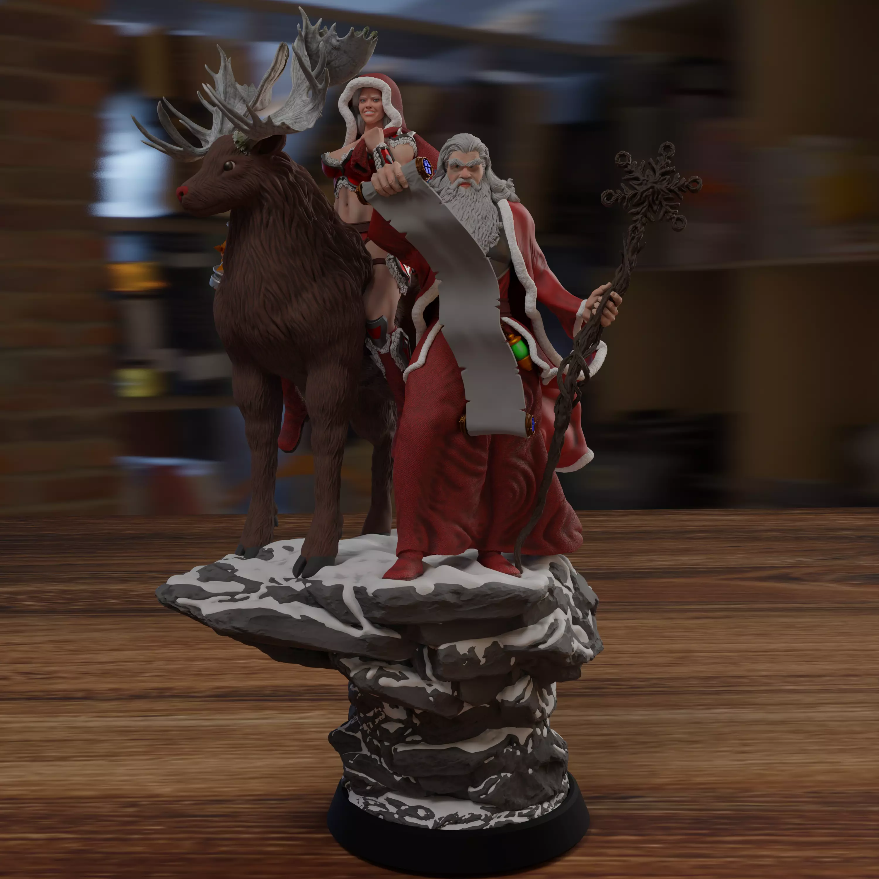 Santa and Mistress Claus - 3D printing Model 3D print model_0