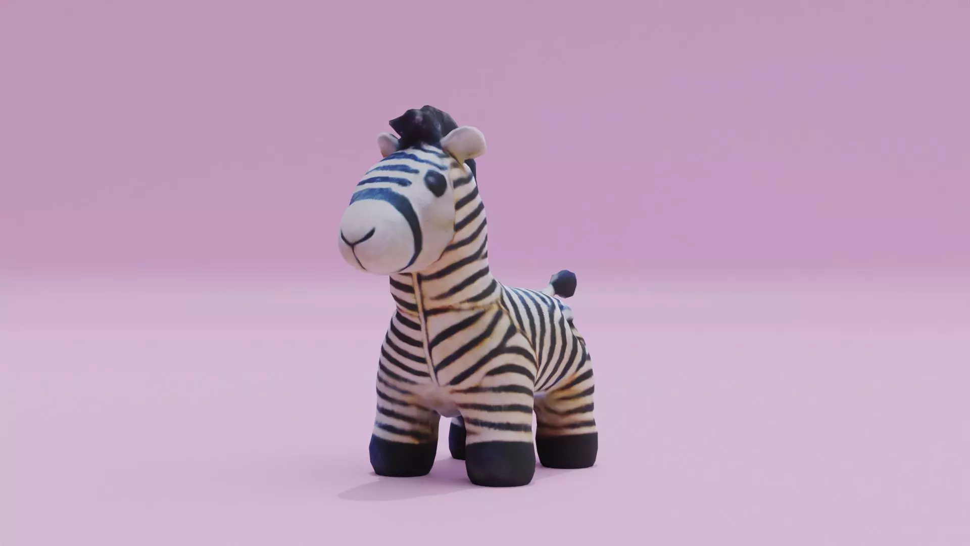 Zebra Toy Plush Free low-poly 3D model