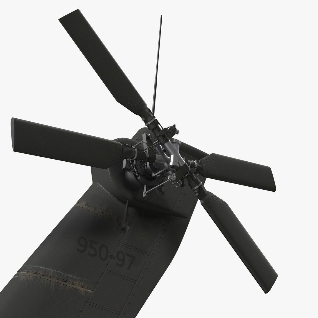 AH64E Apache Longbow Helicopter Gray Rigged Low-poly 3D model_82