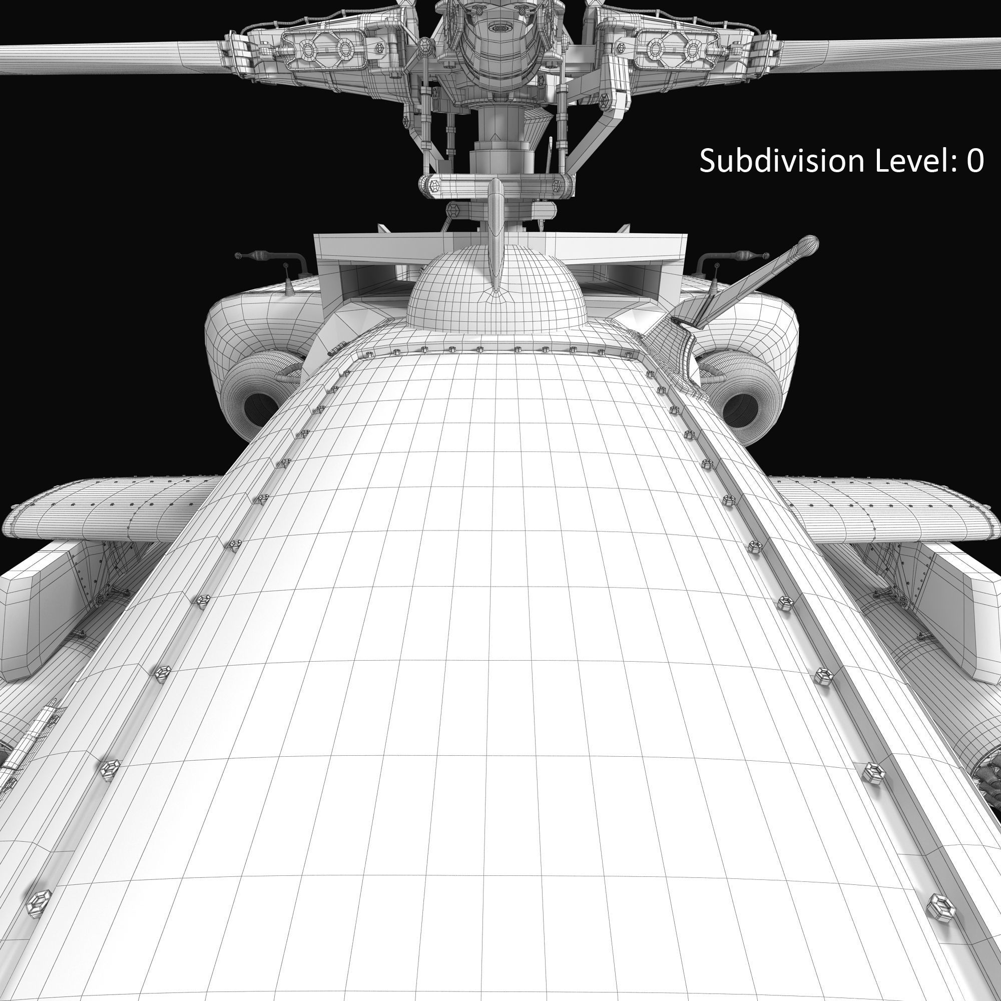 AH64E Apache Longbow Helicopter Gray Rigged Low-poly 3D model_55