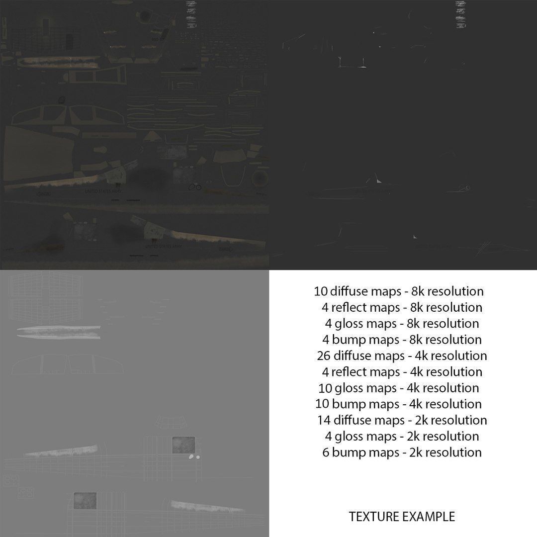 AH64E Apache Longbow Helicopter Gray Rigged Low-poly 3D model_91