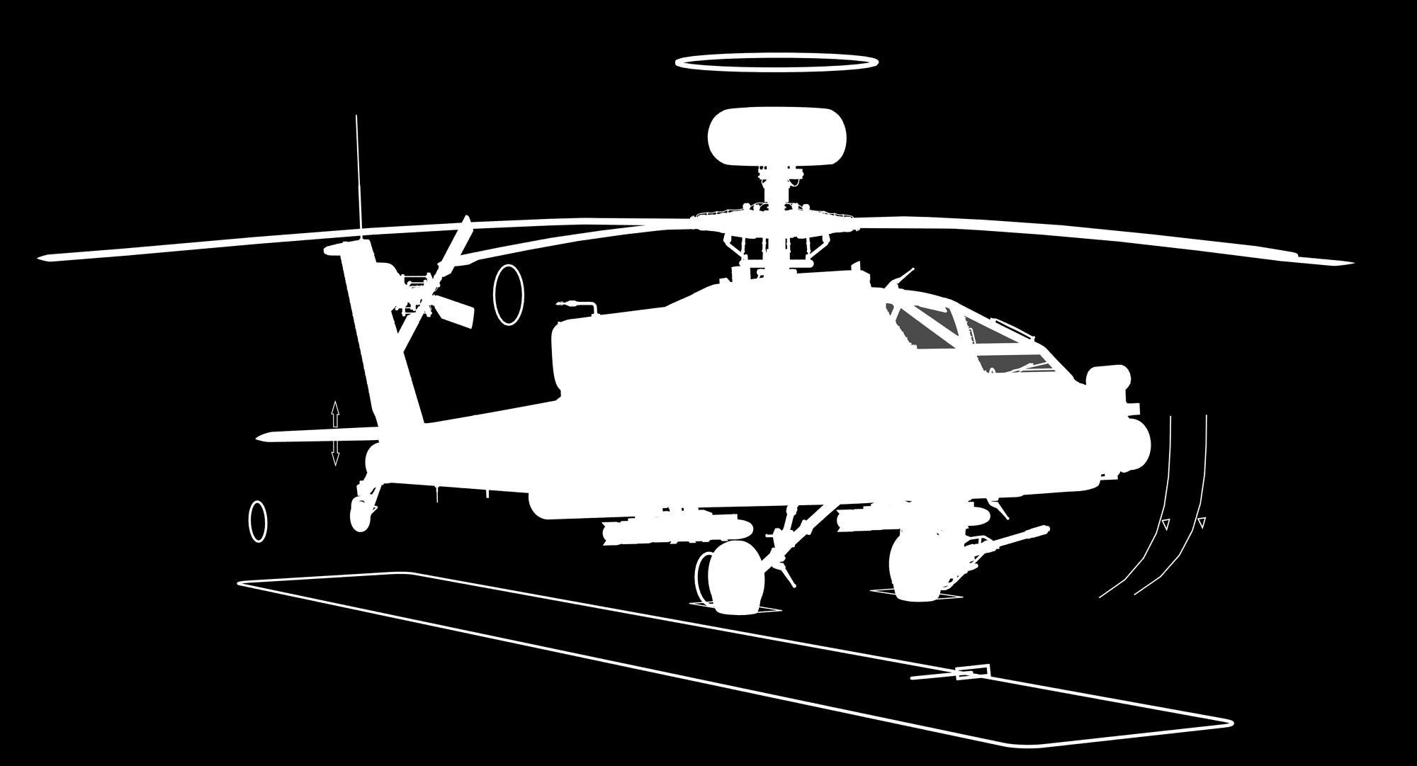 AH64E Apache Longbow Helicopter Gray Rigged Low-poly 3D model_5