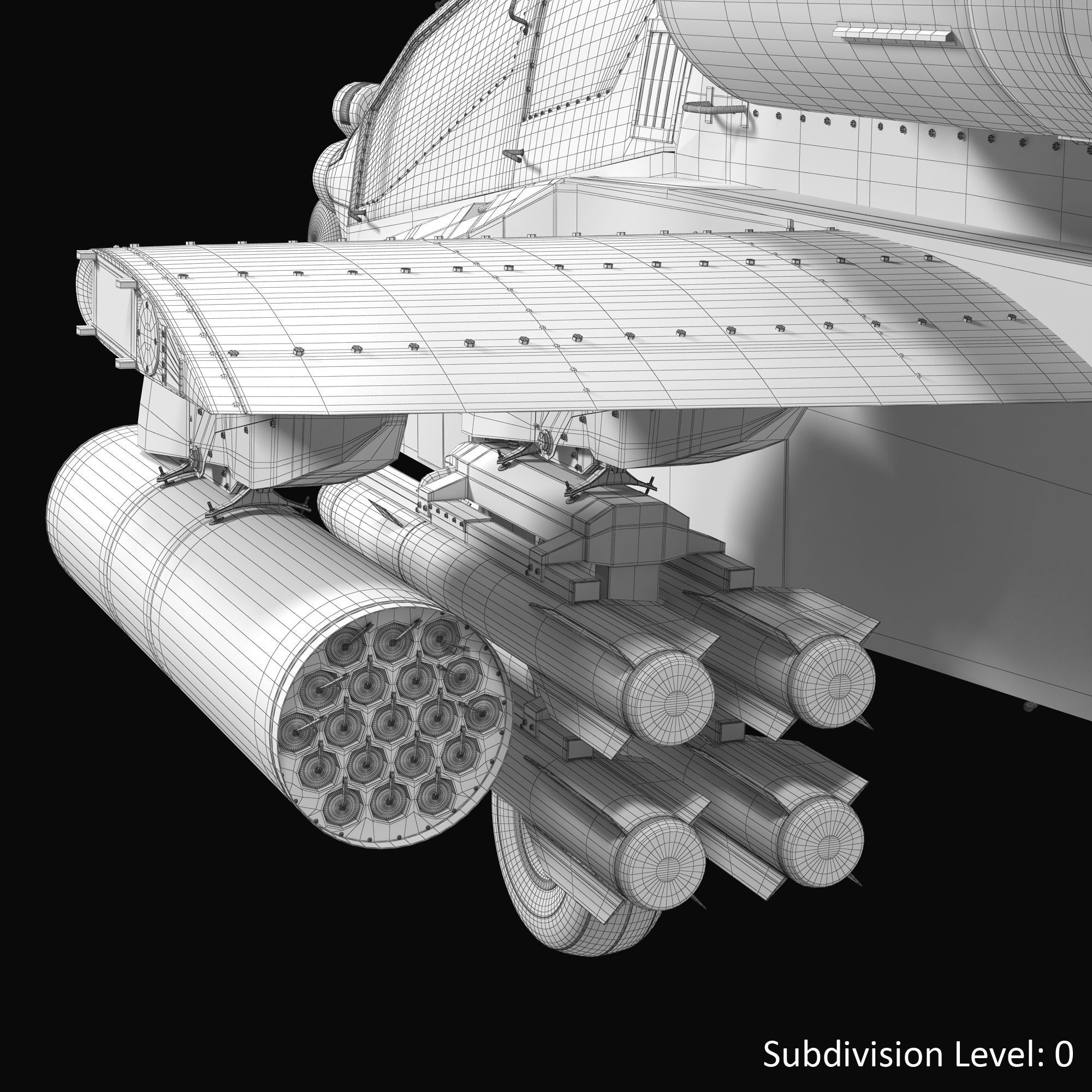 AH64E Apache Longbow Helicopter Gray Rigged Low-poly 3D model_63