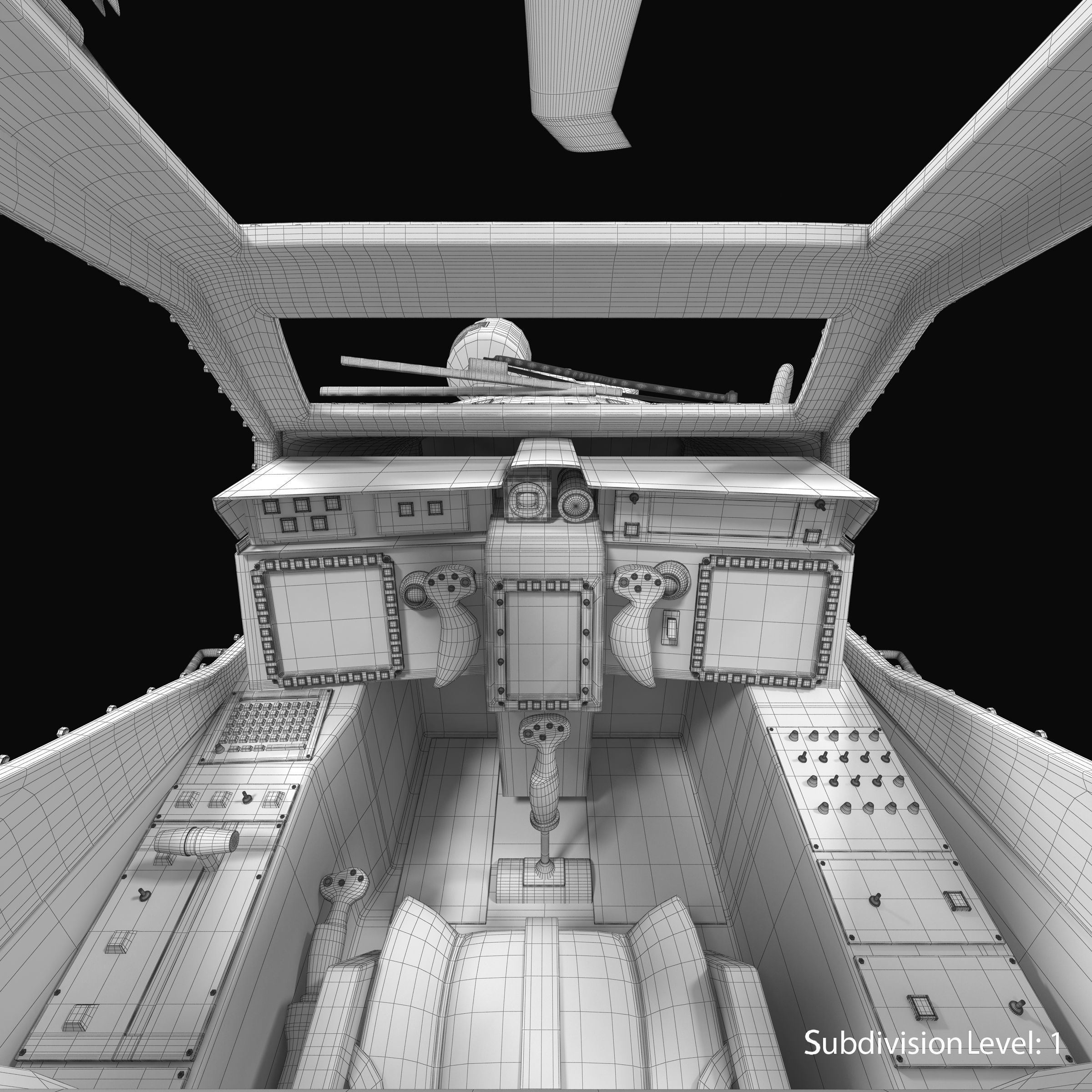 AH64E Apache Longbow Helicopter Gray Rigged Low-poly 3D model_47
